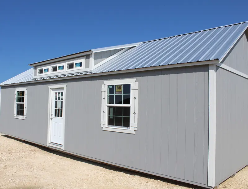 16x36 Dormer Cabin Shell, exterior with dormer windows