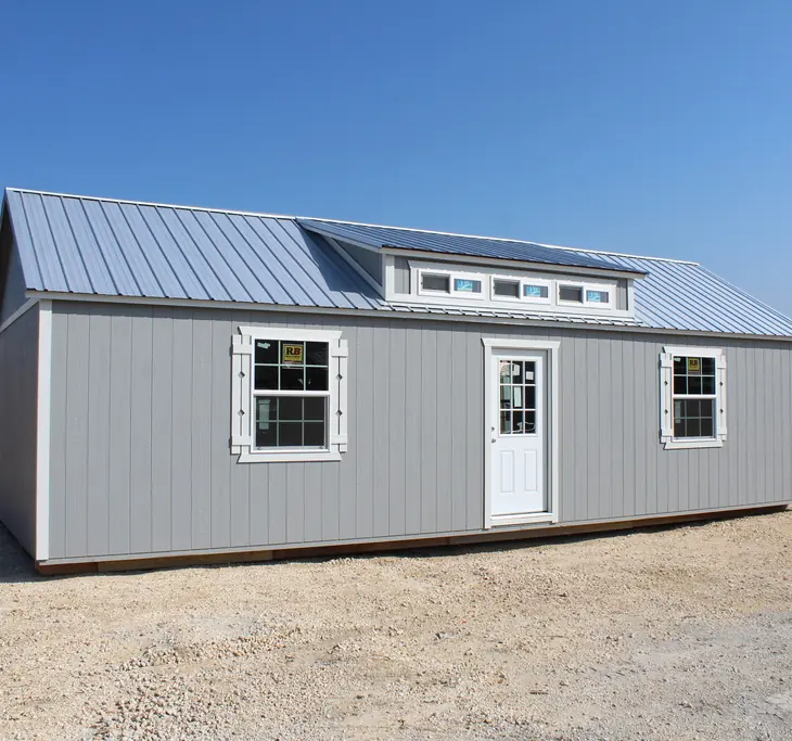 16x36 Dormer Cabin Shell, long side with dormer