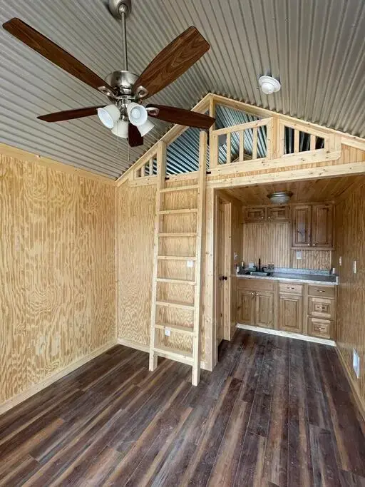 10x20 Tiny Home, loft over the kitchenette