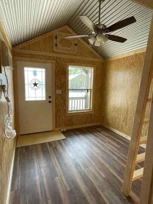 10x20 Tiny Home, interior toward the front door