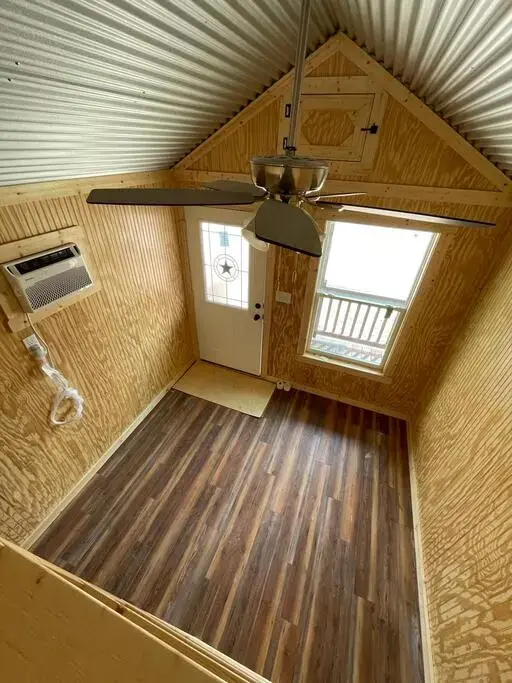 10x20 Tiny Home, view down from the loft