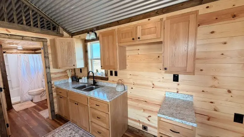 14x28 Tiny Home – Model 1219, kitchen counter