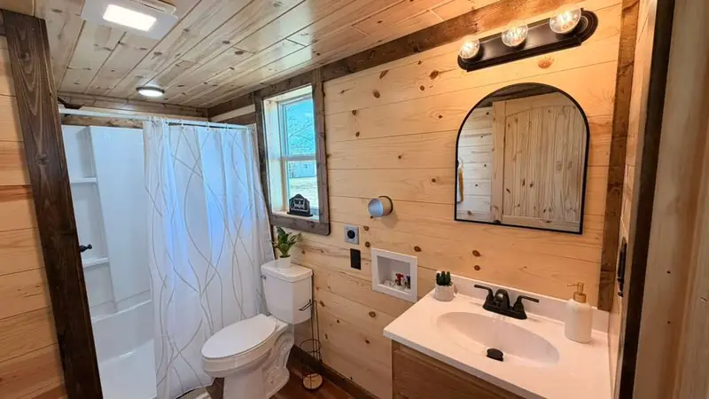 14x28 Tiny Home – Model 1219, bathroom