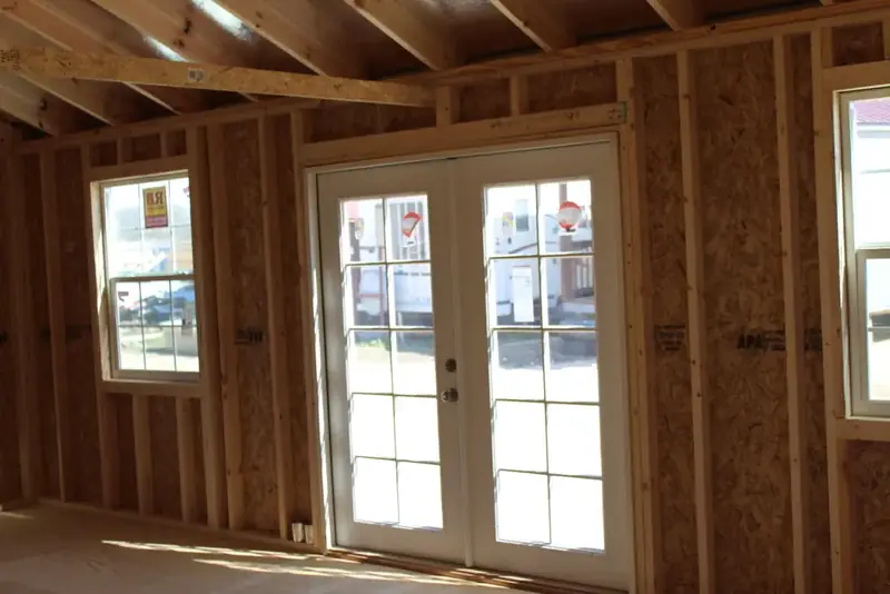 16x24 Cabin Shell, French doors and window