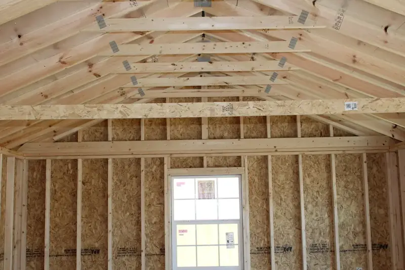 16x24 Cabin Shell, open rafters