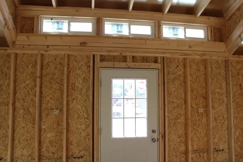 16x36 Dormer Cabin Shell, dormer windows from inside