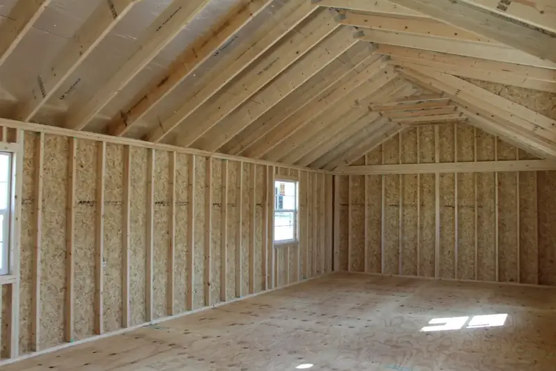 16x36 Dormer Cabin Shell, framed walls and rafters