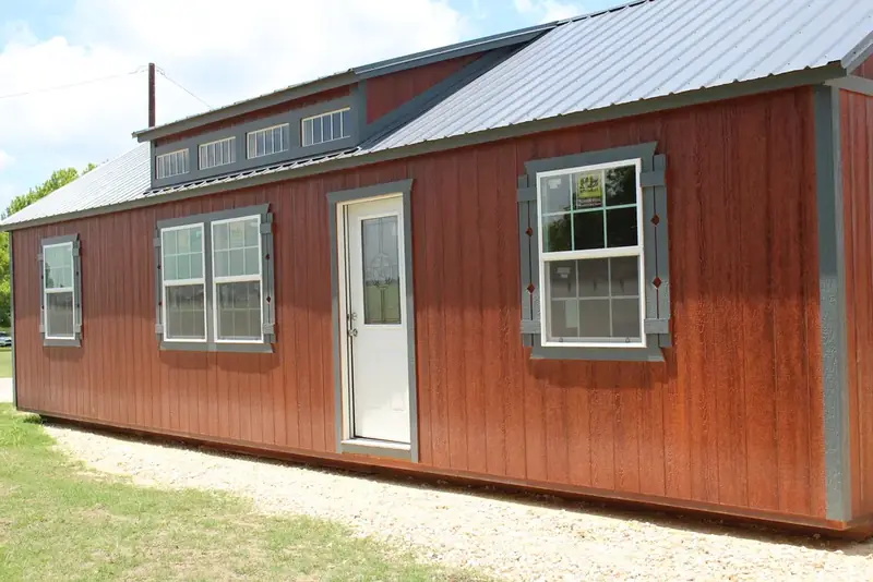 16x40 Dormer Cabin Shell, dormer windows and door