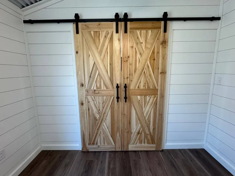20x48 Tiny Home &ndash; Model 6327, double barn doors