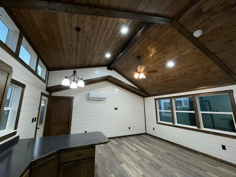 18x48 Tiny Home – Model 8068, great room and island