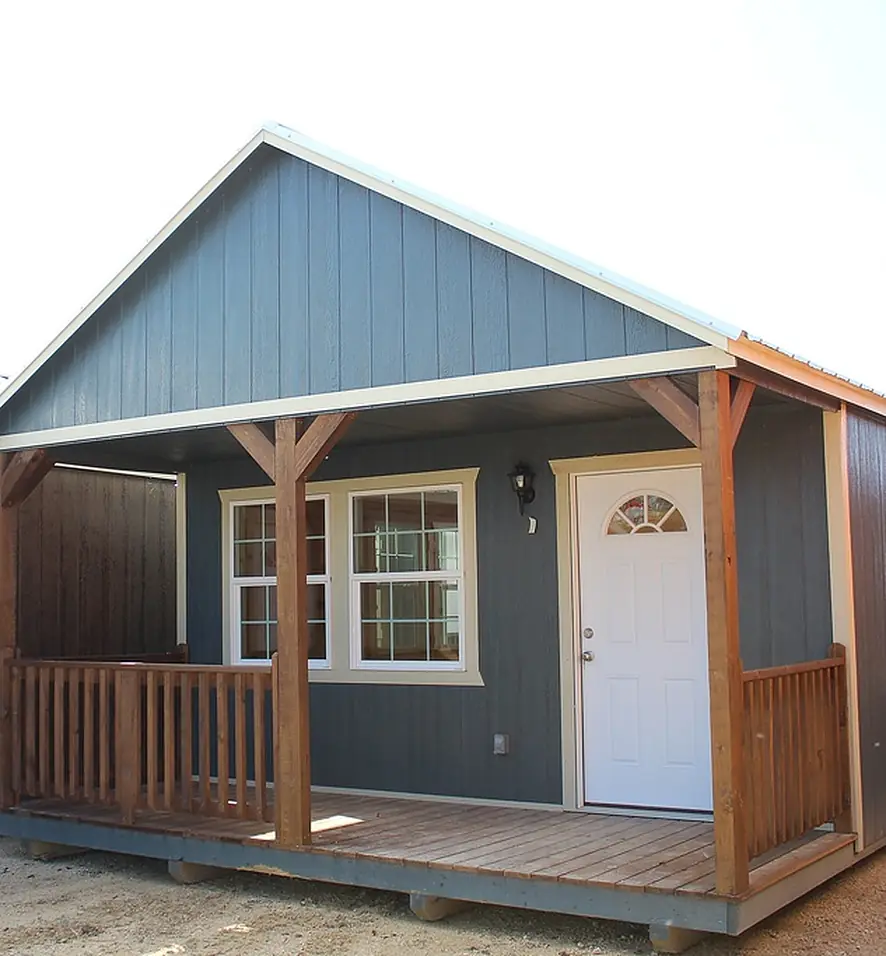 16x38 Tiny Home &ndash; Model 1356, front porch